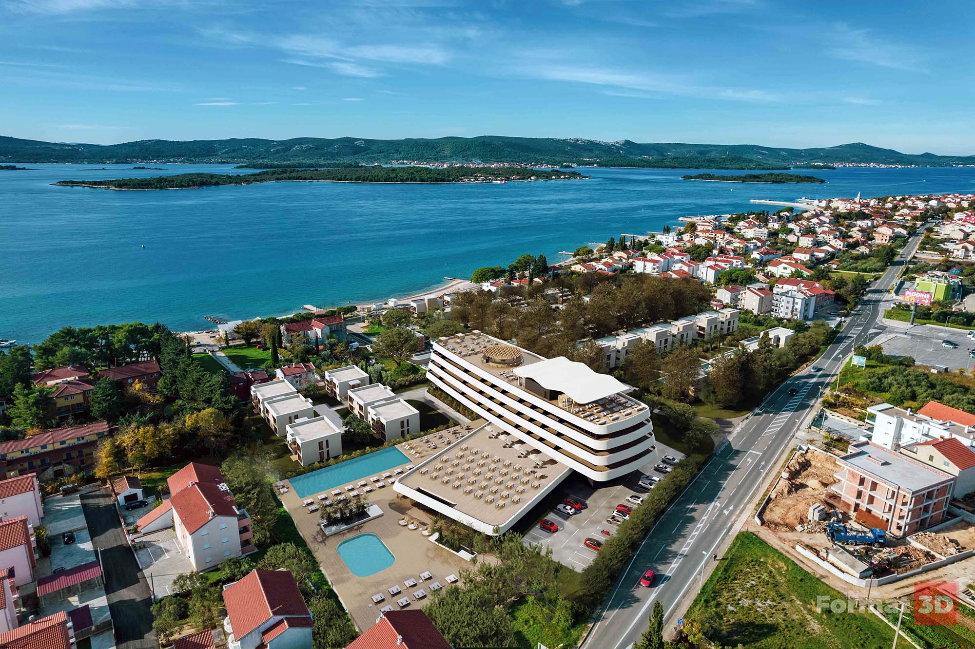 Fotomontaža 3D modela turističkog naselja Sveti Filip i Jakov